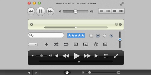 iTunes UI Kit by Susumu Yoshida